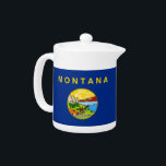 Montana State Flag Teapot<br><div class="desc">Elevate your tea time with a touch of Montana pride using our exclusive teapot featuring the flag of Montana! Crafted with attention to detail, this teapot is more than just a functional item; it’s a celebration of Montana’s heritage and cultural pride. The design prominently showcases the iconic Montana state flag,...</div>