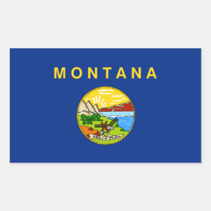 Montana State Flag, United States Sticker