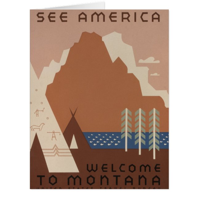 Montana State: Indian Tribes, Mountains, Prairie (Front)