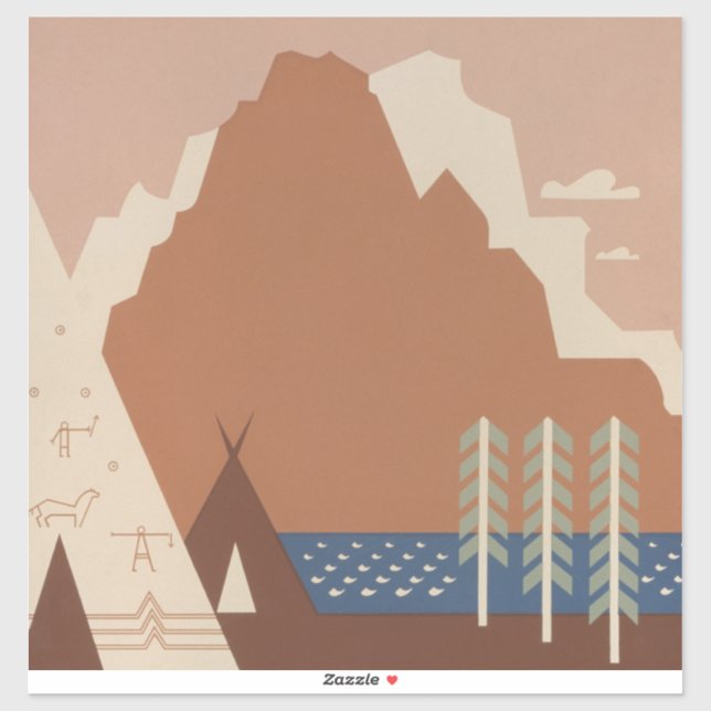 Montana State: Indian Tribes, Mountains, Prairie (Sheet)