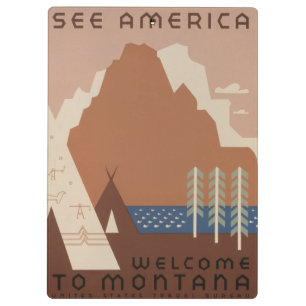Montana State: Indian Tribes, Mountains, Prairie Clipboard