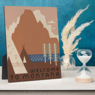 Montana State: Indian Tribes, Mountains, Prairie Plaque