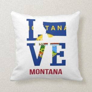 Montana state love throw pillow