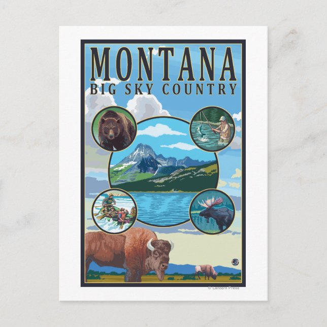 Montana State Scenes Postcard (Front)