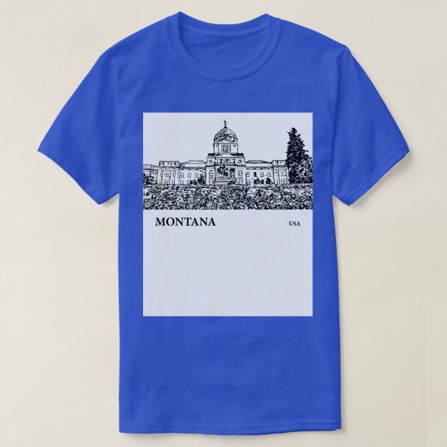 Montana State USA  2 T-Shirt (Design Front)