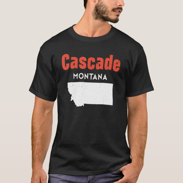 Montana Usa State America Travel Montanan Cascade T-Shirt (Front)