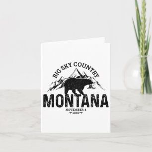 Montana Usa Vintage Grizzly Bear America Souvenir  Card