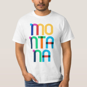 Montana Vintage Retro Pop Art 80s Colourful Type T-Shirt