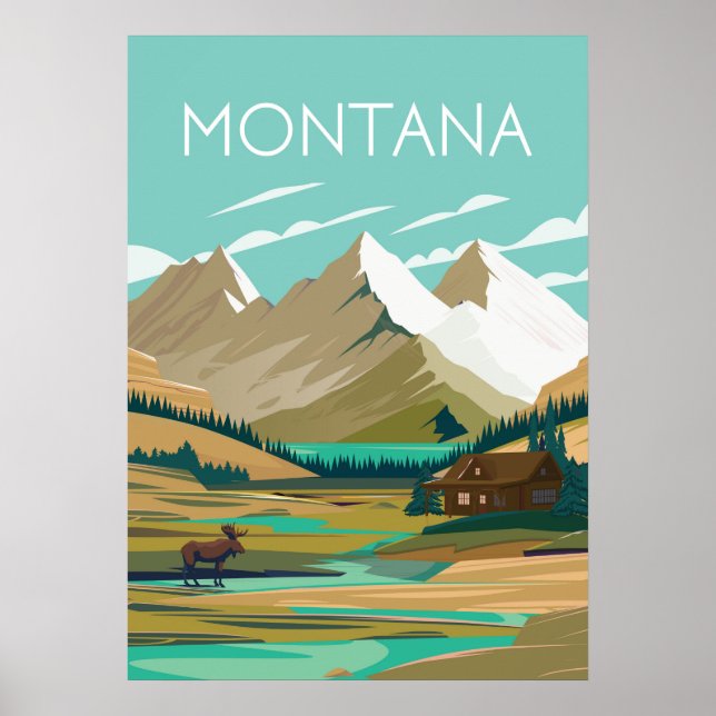 Montana vintage travel poster (Front)