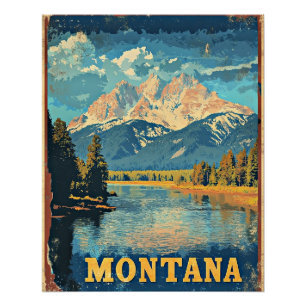 Montana Vintage Travel Poster