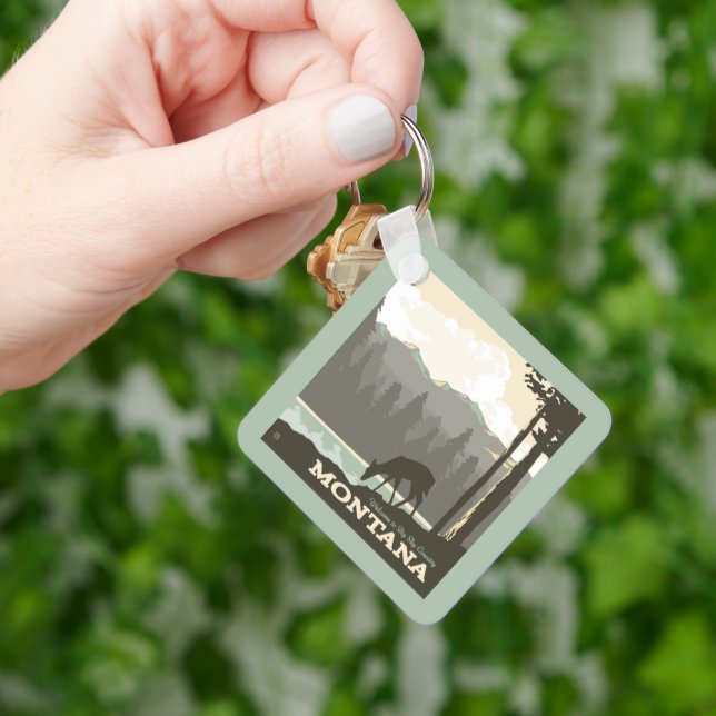 Montana | Welcome to Big Sky Country Keychain (Hand)