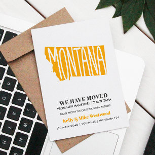 MONTANA We've moved New address New Home Postcard