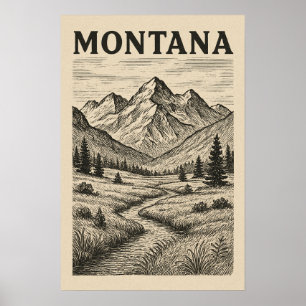 Montana Wilderness Poster