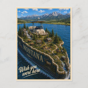 Montana   Wish You Were Here   State Series Postcard