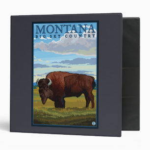 MontanaBison Vintage Travel Poster Binder