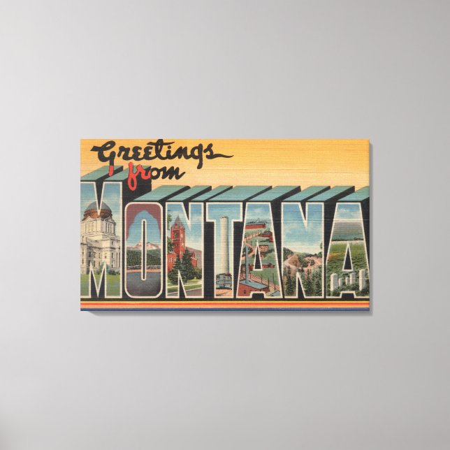 MontanaLarge Letter ScenesMontana Canvas Print (Front)