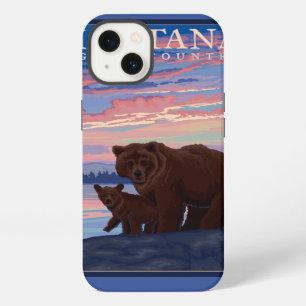 MontanaMomma Bear and Cub Vintage Travel iPhone 13 Case
