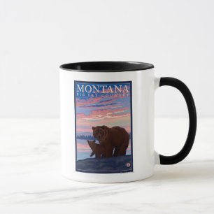 MontanaMomma Bear and Cub Vintage Travel Mug