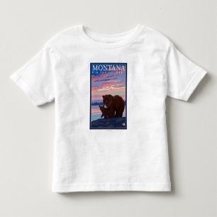 MontanaMomma Bear and Cub Vintage Travel Toddler T-shirt