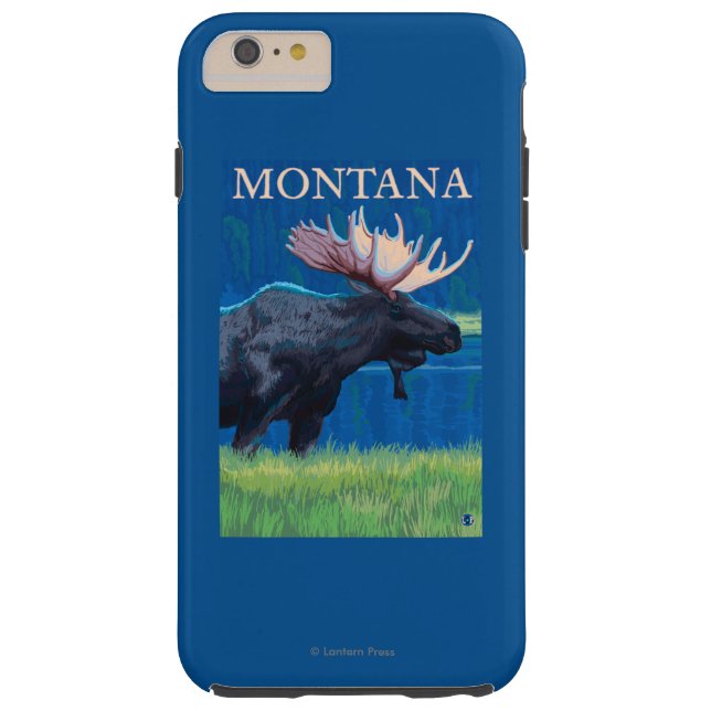 MontanaMoose Vintage Travel Poster Case-Mate iPhone Case (Back)