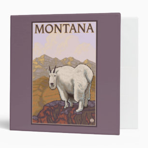 MontanaMountain Goat Vintage Travel Poster Binder