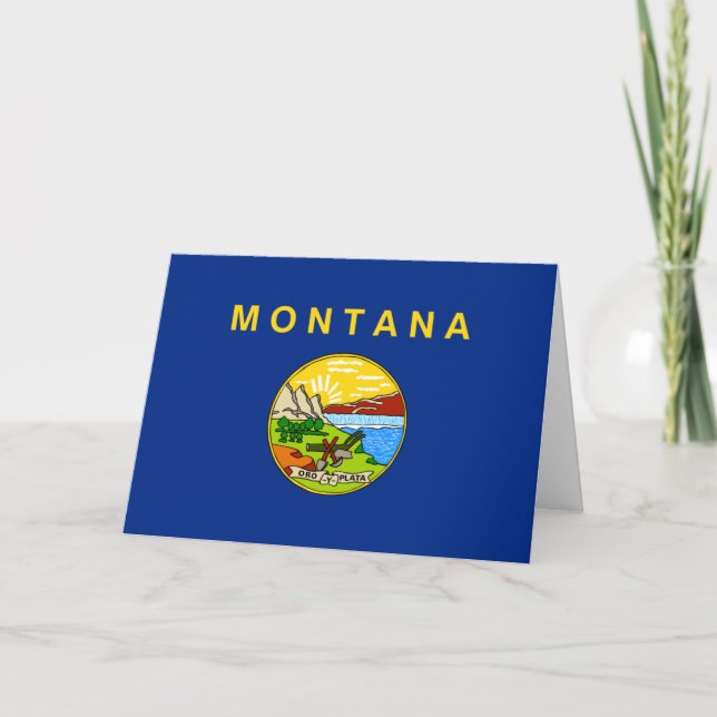 Montanan Flag, Flag of Montana Card (Front)
