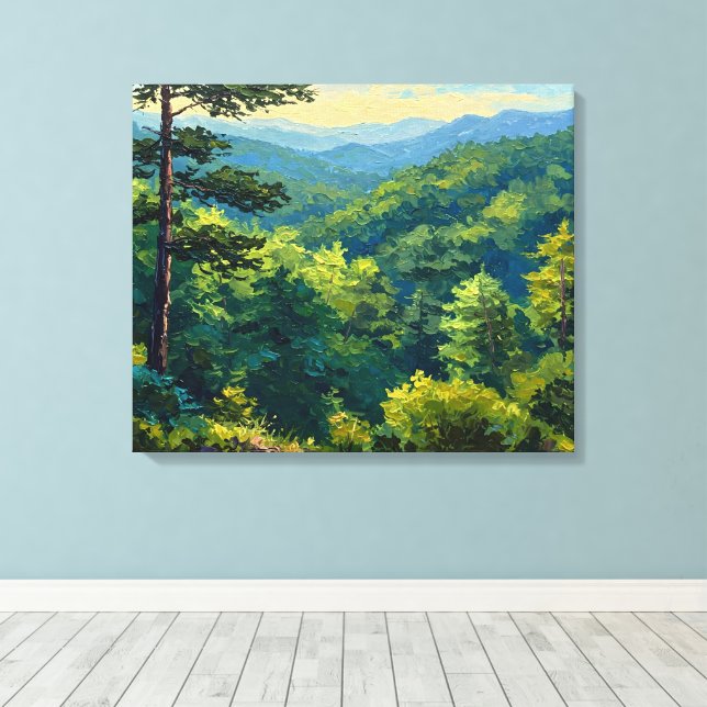 Montane Forest Canvas Print (Insitu(Wood Floor))
