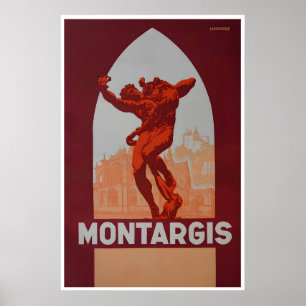 Montargis Travel Poster France Art French Print