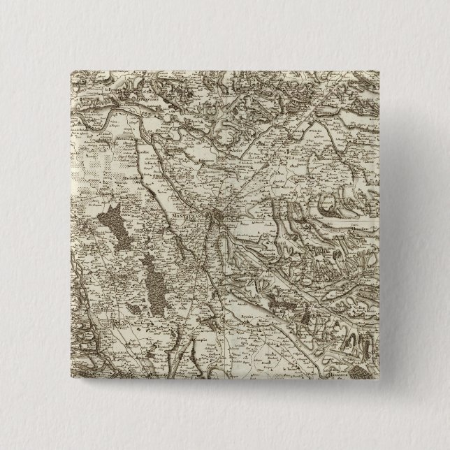 Montauban 2 Inch Square Button (Front)