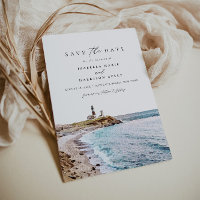 MONTAUK BEACH New York Skyline Save the Date