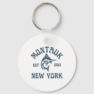 Montauk New York Fishing Marlin Travel Fish Beach Keychain
