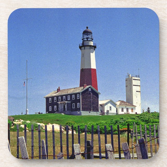 Montauk Point Lighthouse Beverage Coaster (Front)