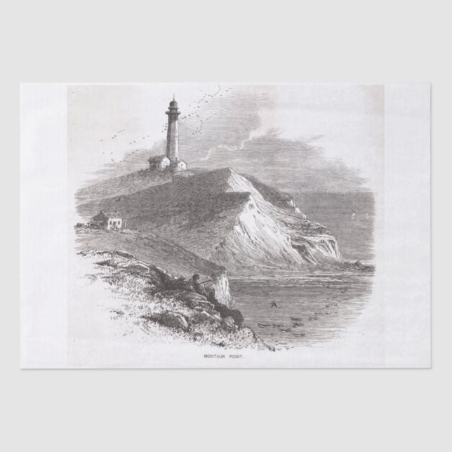 Montauk Point Lighthouse Hamptons Long Island NY Tissue Paper (Front)