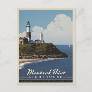 Montauk Point Lighthouse,  LongIsland NY Postcard