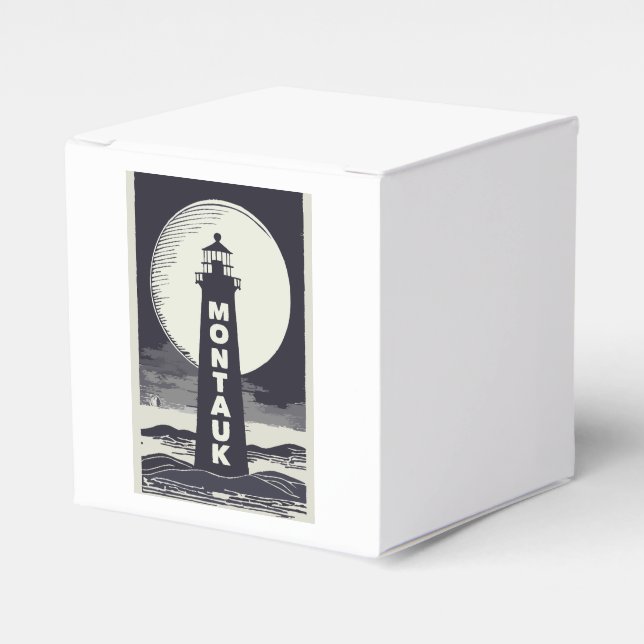 Montauk Point Lighthouse Moon Favor Box (Front Side)