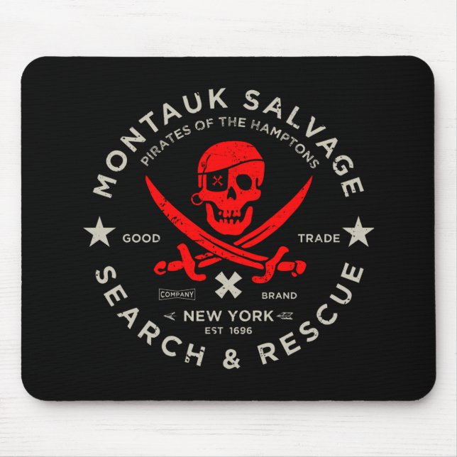 Montauk Salvage Co. Pirate Mouse Pad (Front)