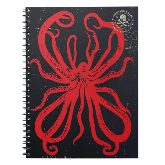 Montauk Salvage Co. Red Sea Monster Notebook (Front)