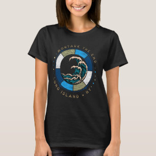 Montauk The End Long Island New York Retro Surf T-Shirt