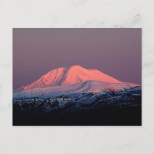 Monte Adams Pic Neige Au Coucher Du Soleil Carte P