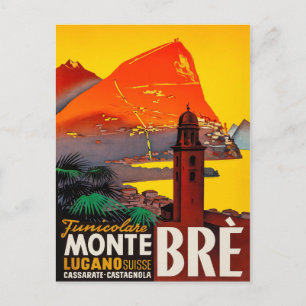 Monte Brè, Lugano, Switzerland Postcard