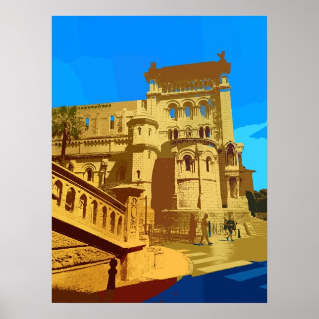 Monte Carlo Casino  in Retro Bohemian Style Poster (Front)