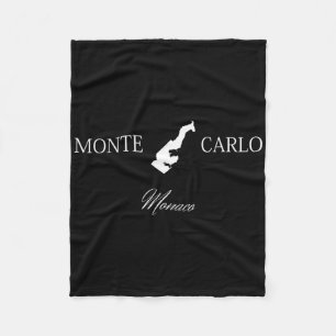 Monte Carlo Monaco Family Vacation Trip Souvenir T Fleece Blanket