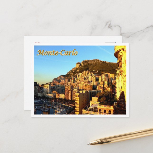 Monte Carlo - Monaco - Panorama - Postcard (Front/Back In Situ)
