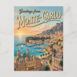 Monte Carlo Monaco Postcard