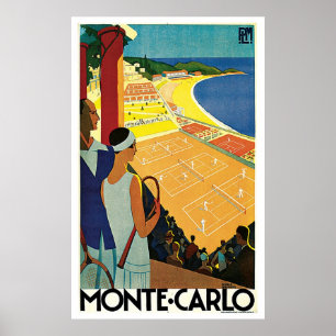 Monte Carlo Monaco Vintage Poster