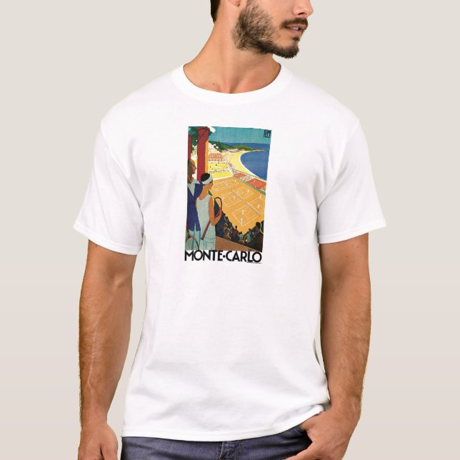 Monte Carlo Monaco Vintage Travel T-Shirt (Front)