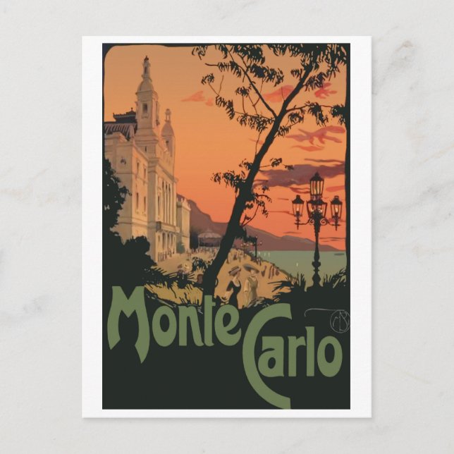Monte Carlo on sunset Postcard (Front)