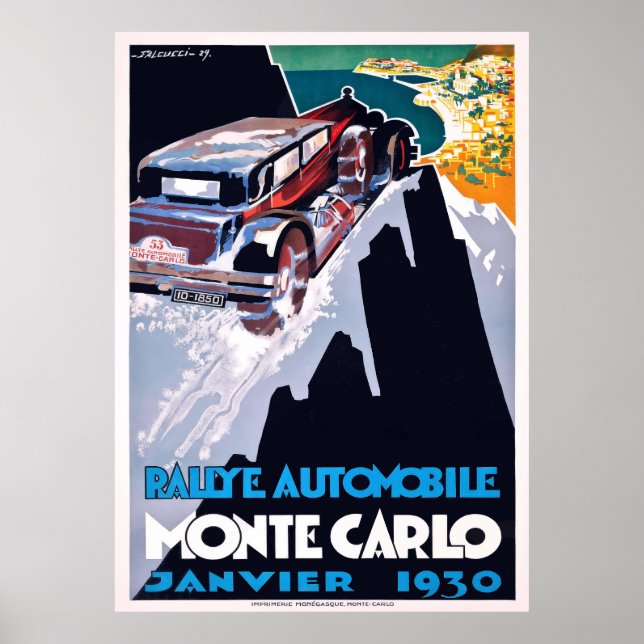 Monte Carlo Rallye Automobile 1930 Poster (Front)
