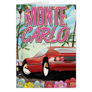 Monte Carlo supercar travel poster