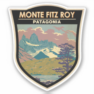 Monte Fitz Roy Patagonia Travel Art Vintage